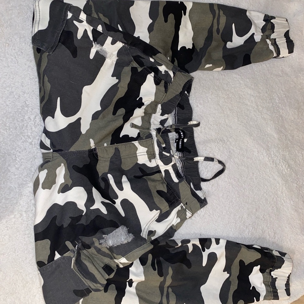 Grey camo almost famous joggers